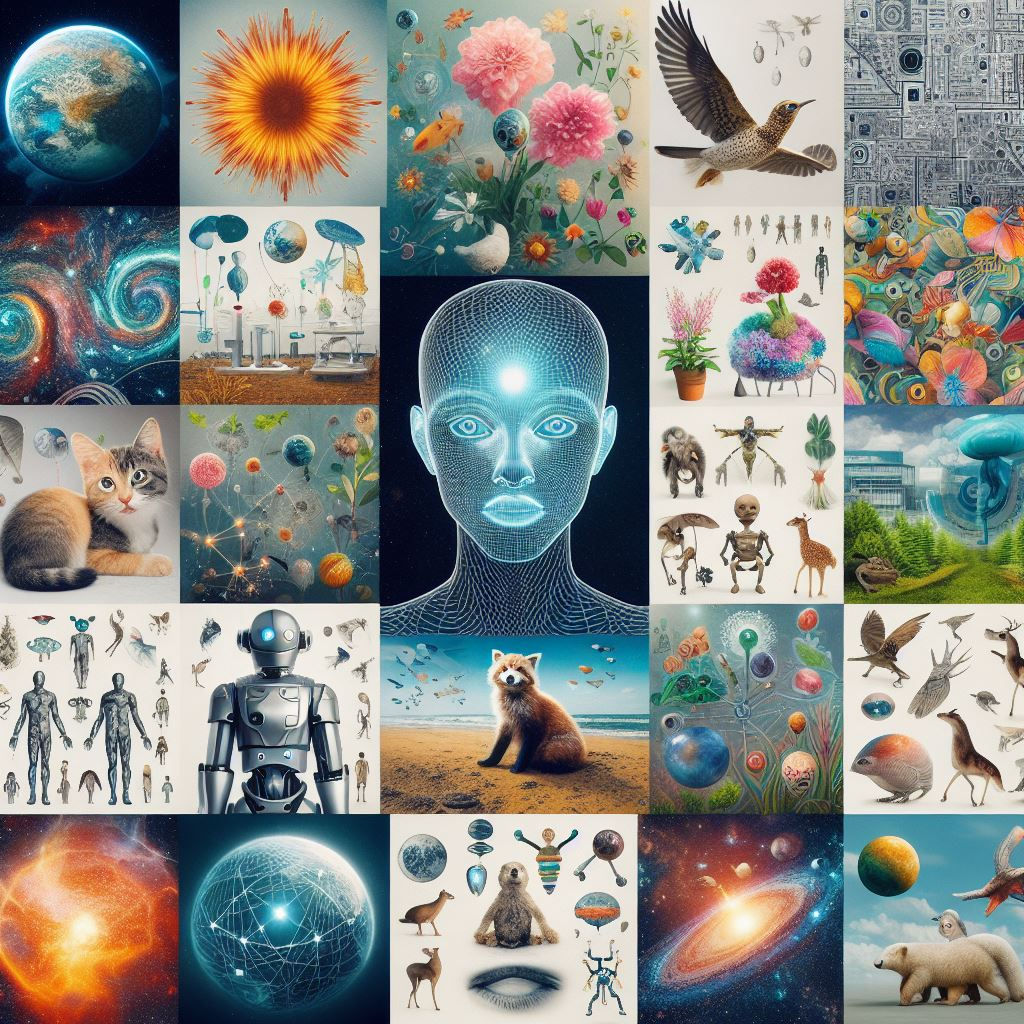 Posthuman collage visualisation